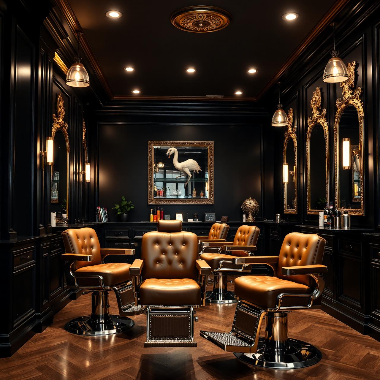 Interior da barbearia
